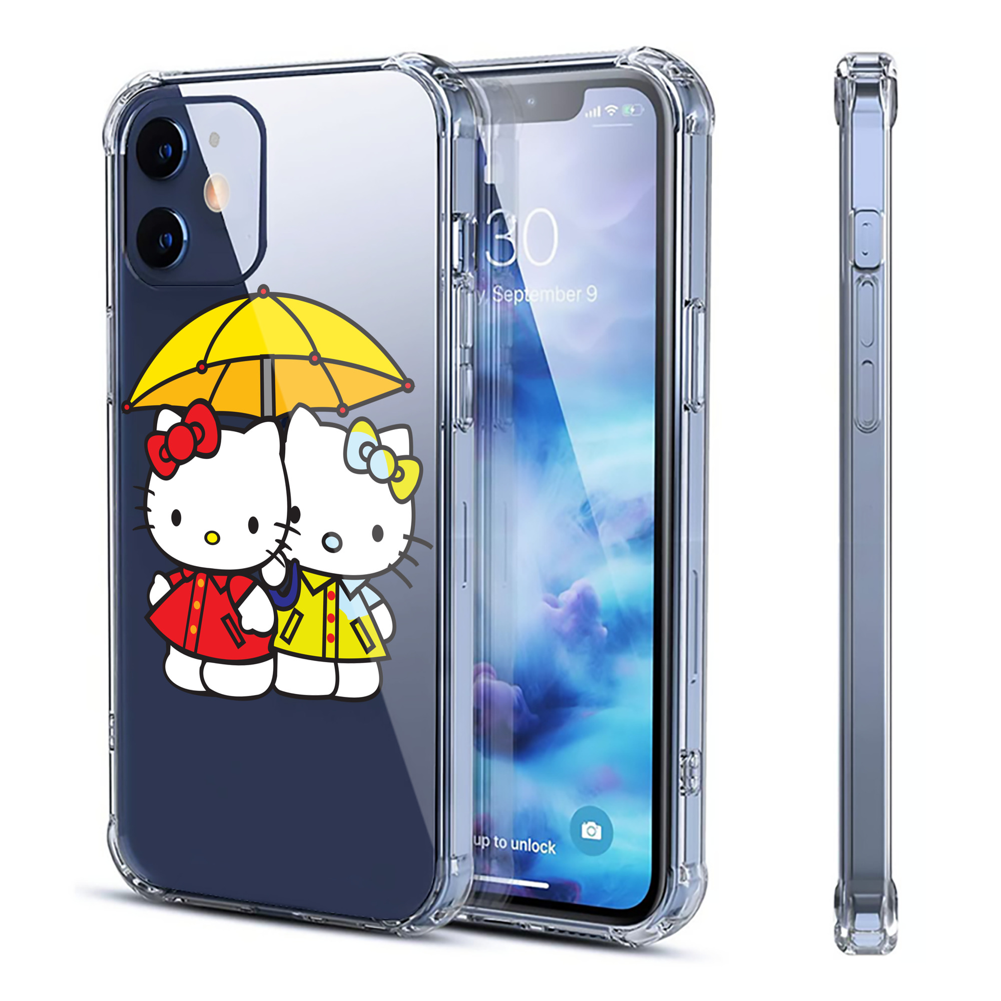 （画像用） Hello Kitty ハローキティ 【iPhone 12シリーズ対応】透明スマホケース（クリアソフトケース）